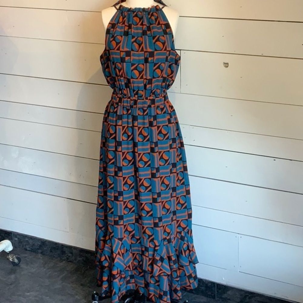 Mod abstract print maxi